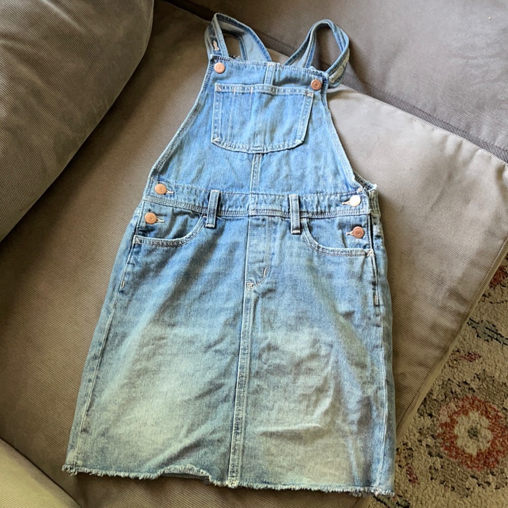 Old navy jean overall dress, girls